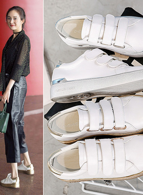 chiara ferragni2017新款欧美经典舒适星星俏眼睛运动小白鞋女鞋