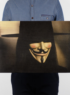 v字仇杀队c 怀旧复古经典电影海报纸卧室宿舍文艺装饰