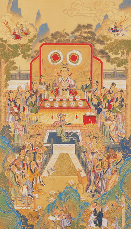 画像绘道教用品神像招财辟邪挂画贴画王母娘娘