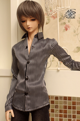 taobao agent M3 BJD baby clothes 3 points and 4 points HID uncle exploded hot -selling satin silk light striped shirt strong uncle