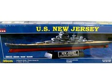 Корабль 正德福 012 30cm 电动美国新泽西号战列舰塑料拼装模型 Positive