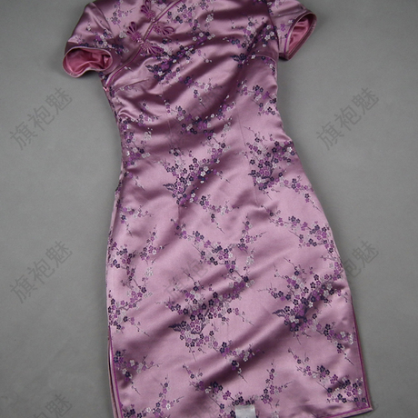 【定做旗袍】_梅花旗袍图片_织锦缎旗袍价格_搭配分享 - 爱逛街