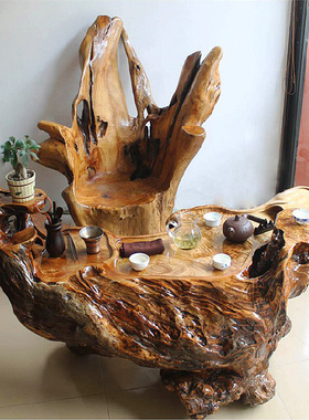 鸡翅木根雕茶几茶桌金丝楠木树根雕刻原木天然整体功夫茶台现货