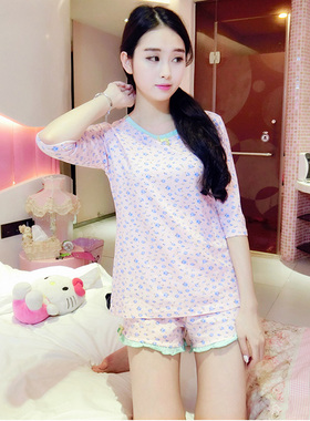 00       me***咪咪   发布了  睡衣女夏公主甜美清新短袖短裤套装