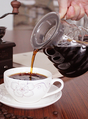 手冲咖啡器具套装煮现磨咖啡壶玻璃分享壶不锈钢滤网胜滤杯法压壶