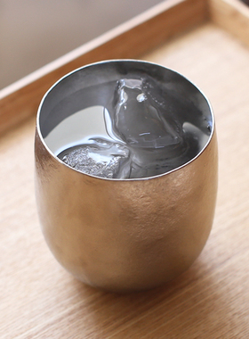 日本代购sus gallery手工钛杯双层真空保温保冷送礼领导生日礼物