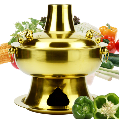 木炭火锅不锈钢老式木炭火锅炉涮锅火锅专用锅碳火锅老北京火锅具