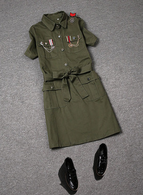 【女韩版短裙】_纯棉连衣裙图片_军装迷彩裙价格_搭配分享 - 爱逛街