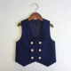 22175 темно -синий одиночный жилет