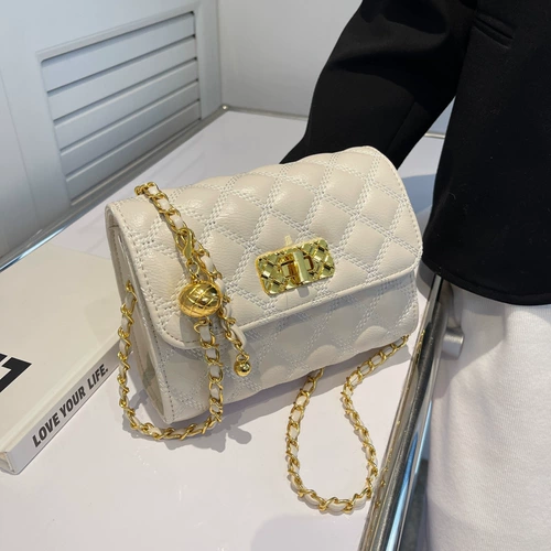 Летняя дизайнерская цепь, сумка на одно плечо, 2022, премиум класс, на цепочке, в корейском стиле, в стиле Шанель