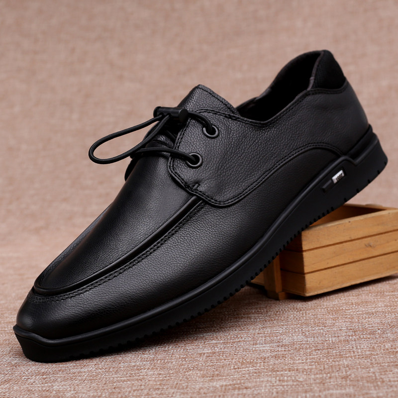 商务休闲皮鞋软皮软底舒适轻质高档男鞋_推荐淘宝好看的牛皮高档皮鞋
