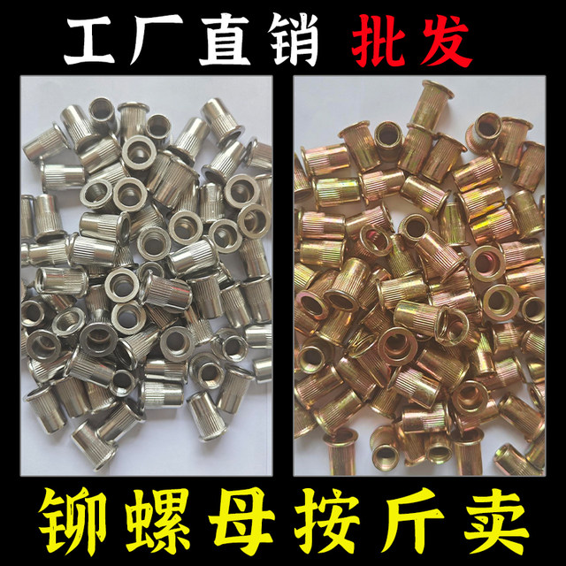 Simple tool flat head rivet nut stainless steel small countersunk head vertical grain Ram wire cap galvanized half hexagonal M3-M12