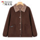 Woodpecker 2025 new winter cotton jacket large size mother jacket plus velvet thickened middle-aged and elderly cotton jacket top