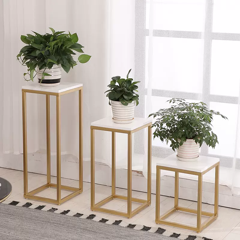 北欧铁艺落地式花架室内花架阳台装饰花架客厅家用花架轻奢置物架 Taobao