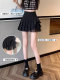 Black mesh pleated skirt female summer new small short skirt fashion pure desire high waist and thin A -line skirt
