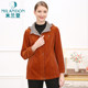 Milanden middle-aged and elderly women's warm corduroy mom jacket 2024 autumn and winter new retro corduroy top