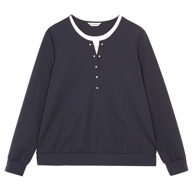 Milanden middle-aged and elderly mothers women's clothing 2025 new autumn casual fashion round neck long-sleeved sweatshirt for women