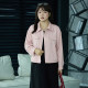Qiyi large size women's clothing 2024 autumn model new short coat fat MM is thin and versatile outer set female 200JIN [is equal to 0.5 kg] outside wearing]

