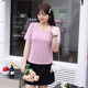 2023 new summer women's large size slimming and fat MM square neck short-sleeved T-shirt tops to cover the belly, casual and versatile