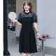 Large size women's national style summer new retro new Chinese long skirt sleeve sleeve waist thin and thin sister dress