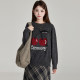 Qiyu's new large size winter new sloping top top female thin and lean mm knitted casual loose long sleeve thick sweater