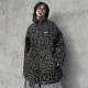 Wearing lambsarm leopard leopard cotton clothes on both sides, men and women in winter street tide brand loose couple retro Hong Kong bombing street jacket
