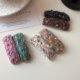 Autumn and winter new woolen knitted color point hairpin bangs clip plush clip hairpin