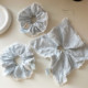Pure desire lace light blue cotton hair band small fresh and sweet large intestine circle square scarf hair rope new hair accessories headband