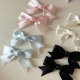 Cute satin bow hair clip bangs clip broken hair edge clip double ponytail ribbon clip girl hair accessories hair clip