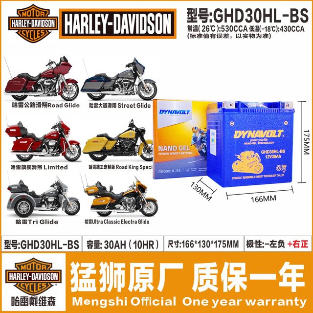 Harley 883 1200 X48/V72 Tough Guy 750 Harley Softail Commander Dyna Street Fighter Luwei Gliding Battery