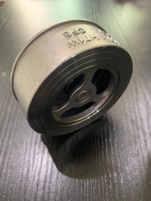 304 stainless steel wafer type soft seal check valve H71W-25P spring PTFE soft seal check valve DN50