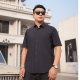 High elastic ice silk short-sleeved large-size shirt for men loose fat man functional draped business impregnation pullover white shirt