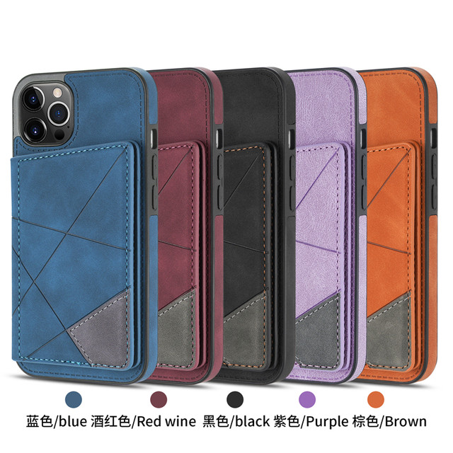 New 17 card holder 16 suitable for Apple 14 mobile phone case iPhone 12 Promax with card holder 13 bracket 11 can hold card slot ID 15 access card all-inclusive anti-fall card holder coin protective cover