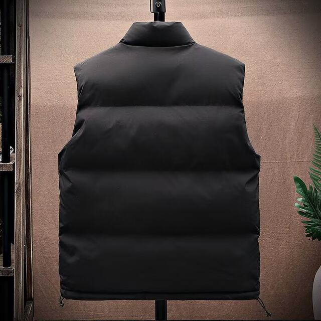 Qingcang leaks women's duvet cotton vest plus velvet thickened warmth and warmth, the couple vest sports casual jacket

