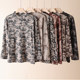 Middle-aged and elderly women's starry sky cotton autumn clothing thermal underwear tops cold-proof mother's wear double-sided brushed high elastic bottoming shirt