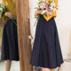 New summer Japanese sweet polka dot skirt A-line pocket versatile high waist mid-length umbrella skirt women's skirt
