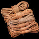 DIY material hand-woven cowhide rope natural color round head layer retro cowhide rope bracelet necklace skipping rope