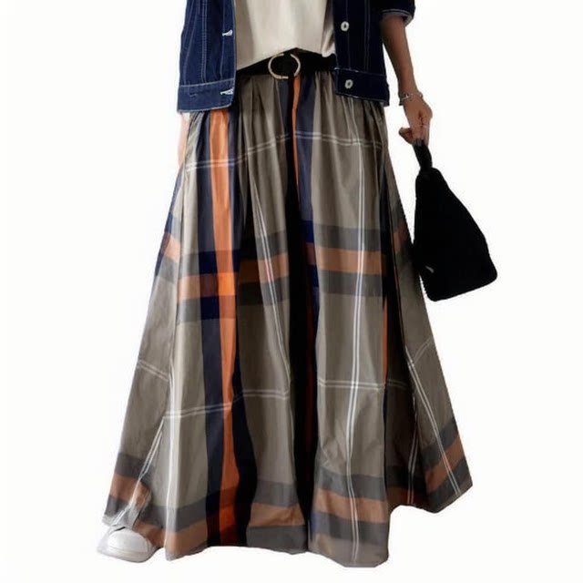 Wear lightweight, sporty and new feeling in all seasons 2025 spring and summer new Japanese expensive brand long printed skirt