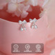 Miss Z 999 Silver Lily of the Valley Earrings for Women with Spiral Twist Punching Ears Ears Temperament Ears Ears