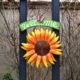 Genuine courtyard garden layout welcome sign sunflower balcony garden gardening wall landscaping wall fence decoration pendant
