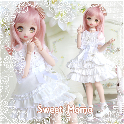 taobao agent 4 points bjd baby clothes white little princess dressing dress anti -chromatin MDD MSD Xiongmei Bunny girl