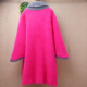 Autumn and winter new mid-length ins long-haired mink velvet rose red doll collar loose and slim bell-sleeved jacket for women 522