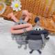 Finished cute sausage mouth woolen wool handmade hook weaving car key set protective cover
