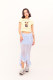 Nodress Spring and Summer Yellow Round Neck Short Sleeve Top Cartoon Yorkshire FeedMe Letter Print Tight T-shirt