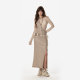 4muggle original design early spring new painter temperament long skirt one shoulder pleated pure desire dress for women looking thin
