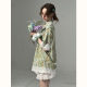 ziziFei summer American design plaid spliced ​​lace hem top green plaid short-sleeved shirt for women
