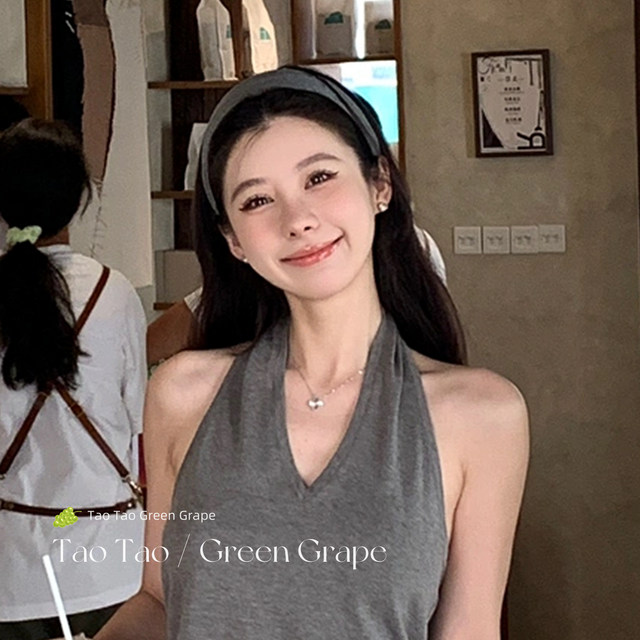 
Gray wide-brimmed headband for women, autumn and winter 2025 new daily wear, high-end, foreign style, fashionable high skull headband