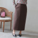 Interactive elegant commuting! Very versatile fashion ~ sloppy after slimming 2 side pockets, suit half skirts, long skirts

