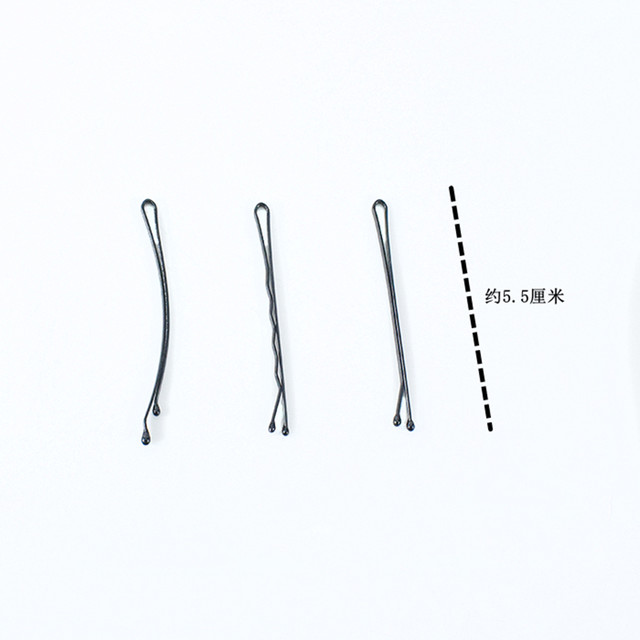 Black one-word clip hairpin Korean adult wavy clip small black clip headwear steel clip girl side clip hairpin hair accessories