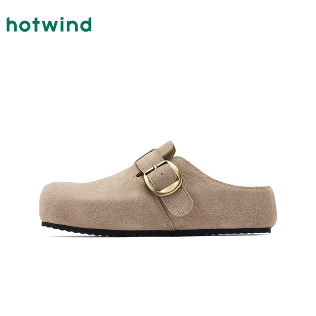 Hot style retro Birkenstock shoes for women 2025 new autumn casual toe-toe half slippers